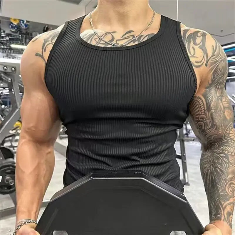 NONECN Mens Fitness Tank Top Breathable Sleeveless Running Vest