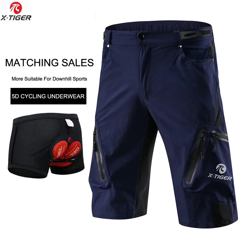 X-TIGERCN Men's Cycling Shorts With 5D Gel Pad