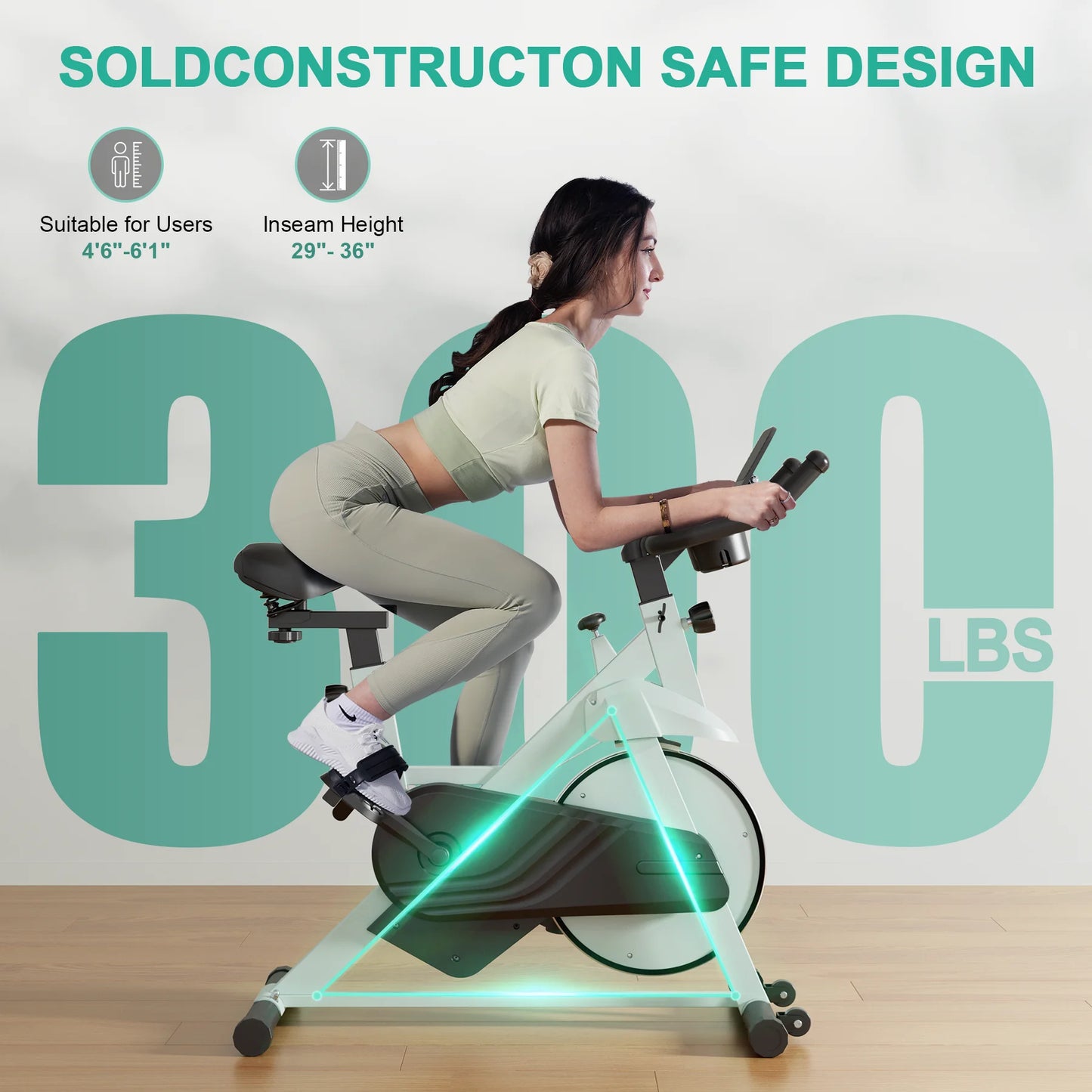 Superun 32-Level Magnetic Resistance Exercise Bike For Home Workout