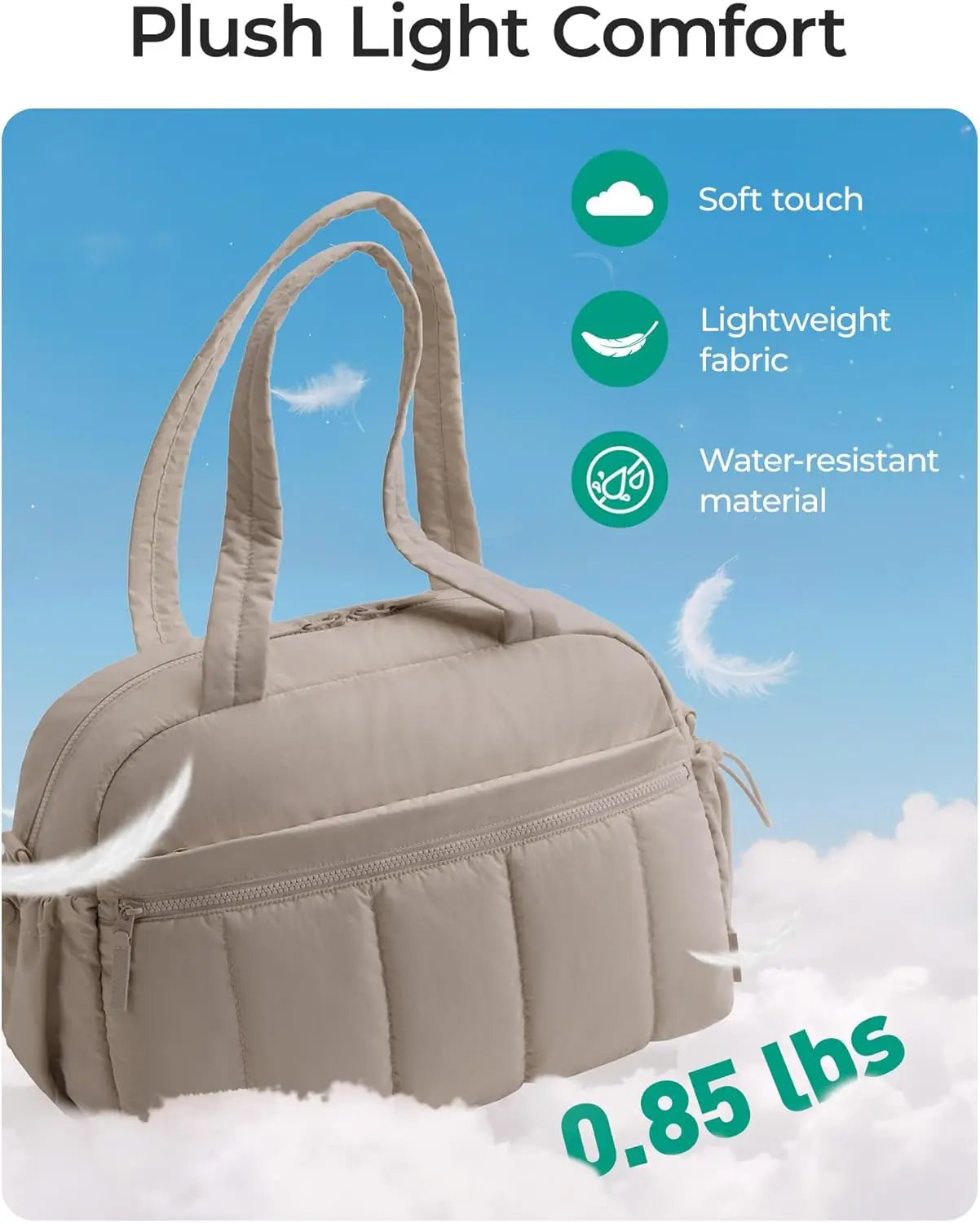 Lightweight Water-Resistant Duffle Bag For Women Travel With Wet Pocket