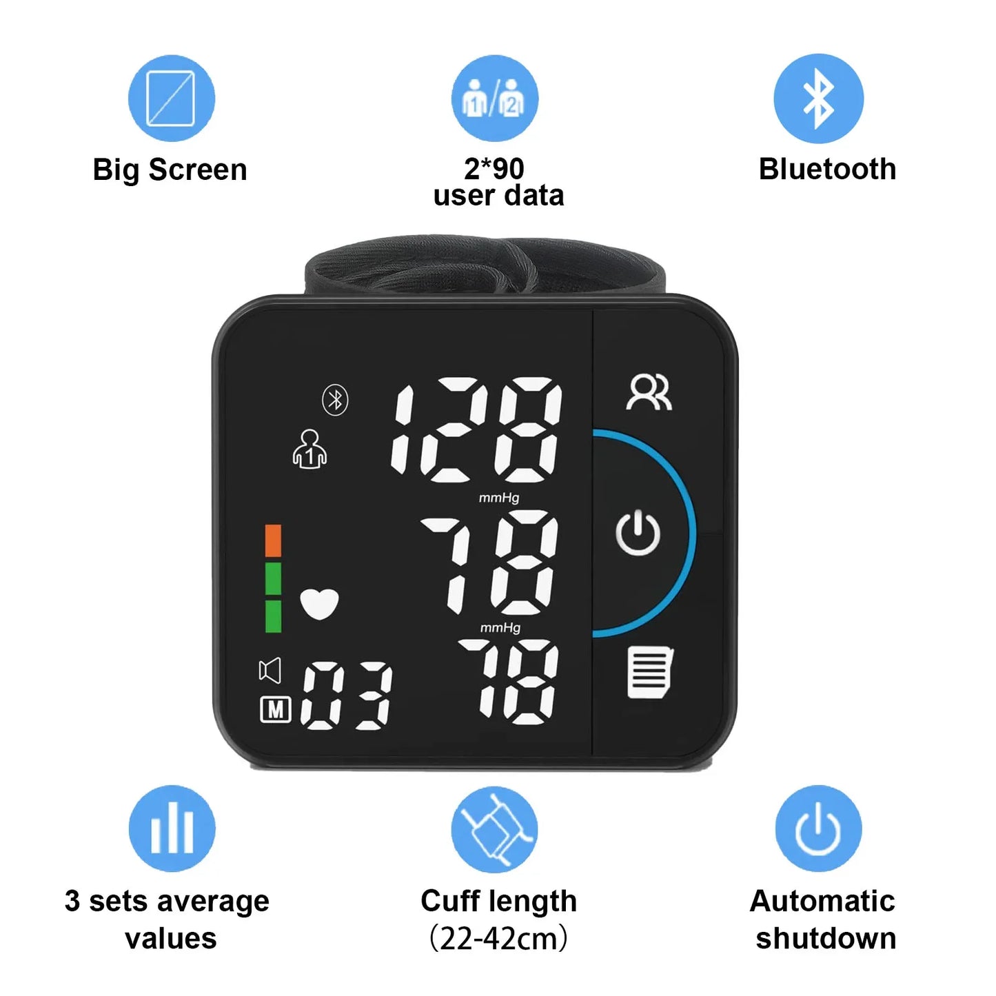 Schbit Portable Wrist Blood Pressure Monitor for Precise Health Tracking