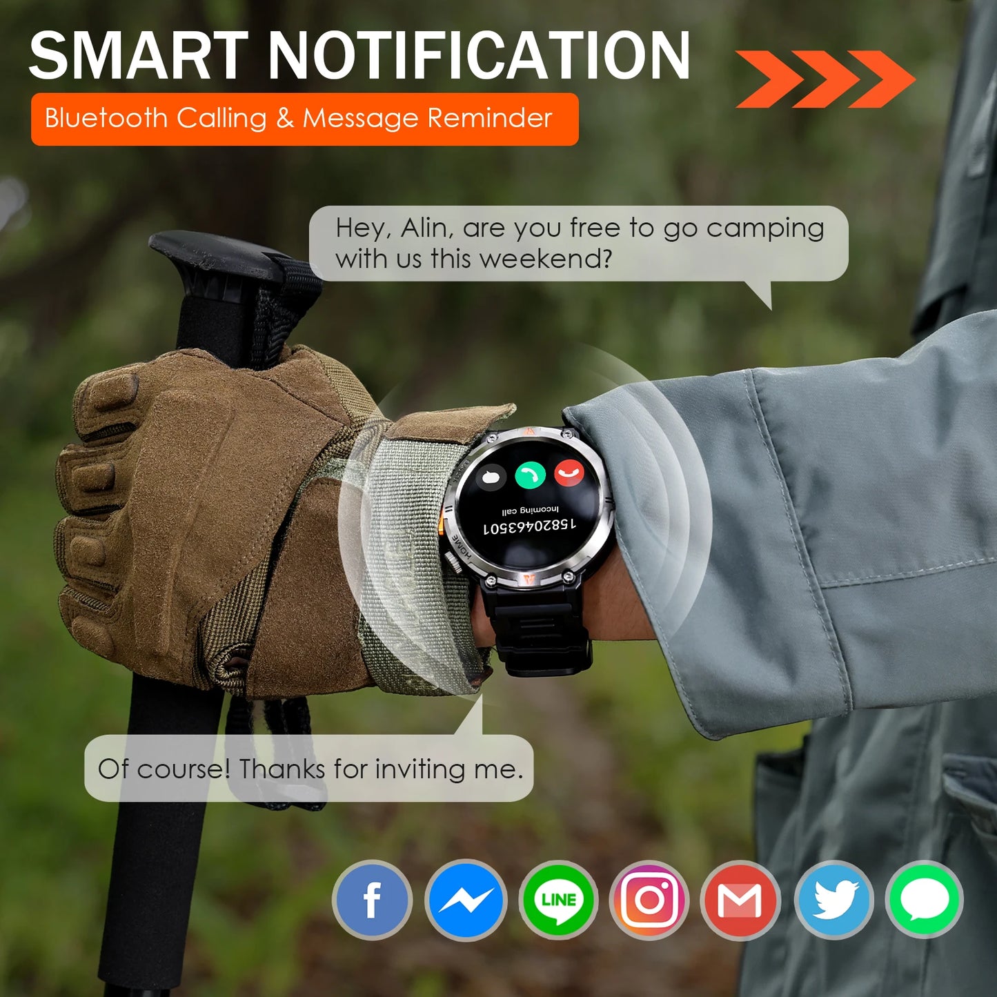 EIGIIS KE3 Smartwatch Bluetooth Call With Health Monitor
