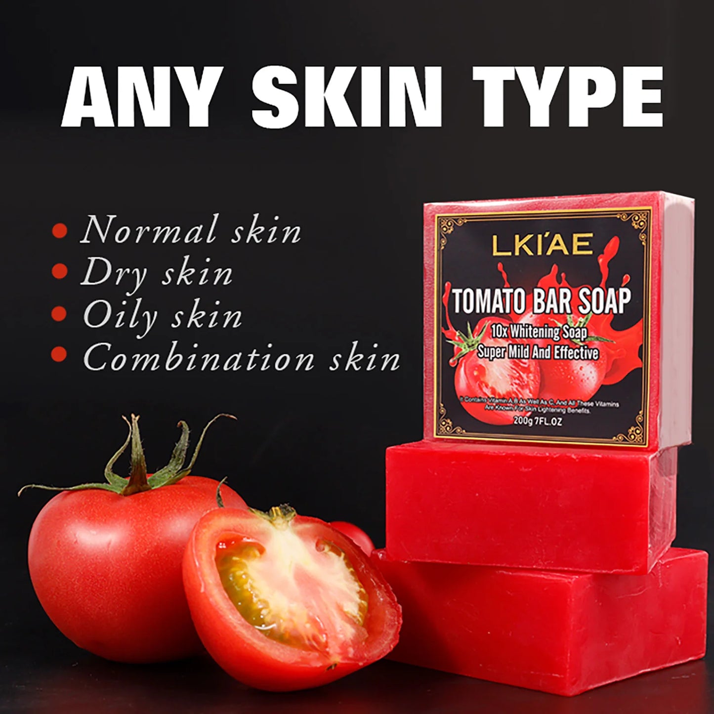 AILKE Organic Tomato Soap Bar For Brightening Skin Deep Clean
