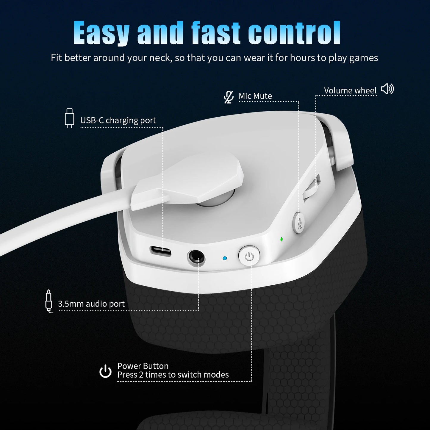 NUBWO G06 Dual Wireless Gaming Headset 7.1 Surround ENC Mic