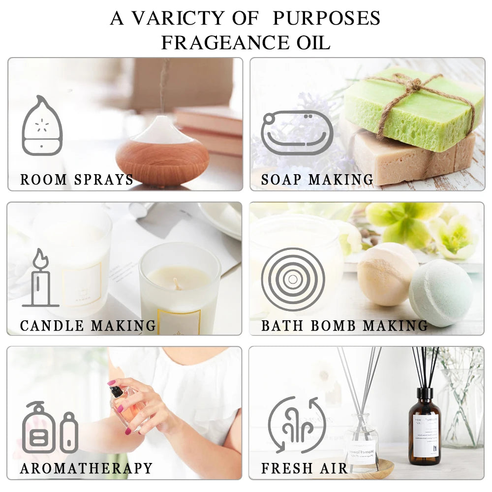 PHATOIL Essential Oils For Diffuser Lavender Jasmine Vanilla Sandalwood