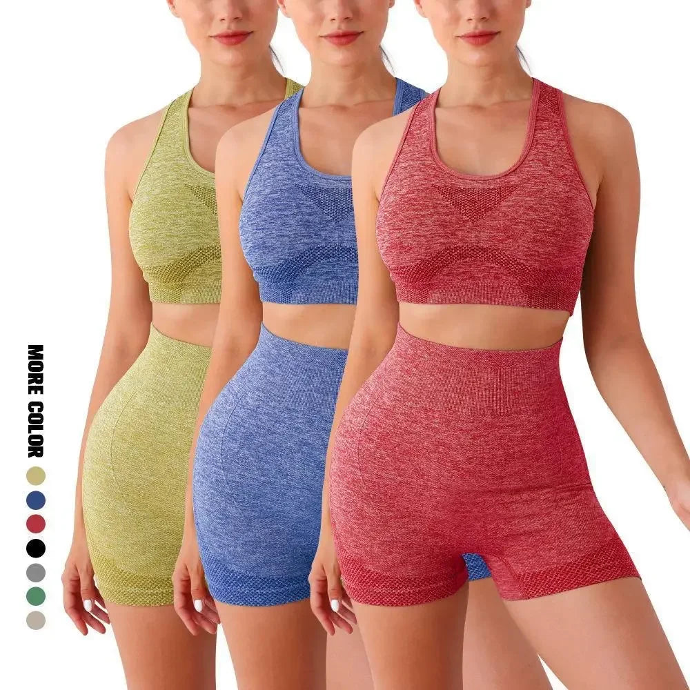 Yoga Set for Women Seamless Gym Wear and Workout Gear