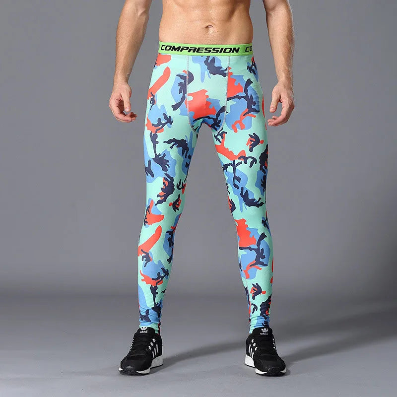 Camouflage Running Leggings For Men And Women Quick Dry