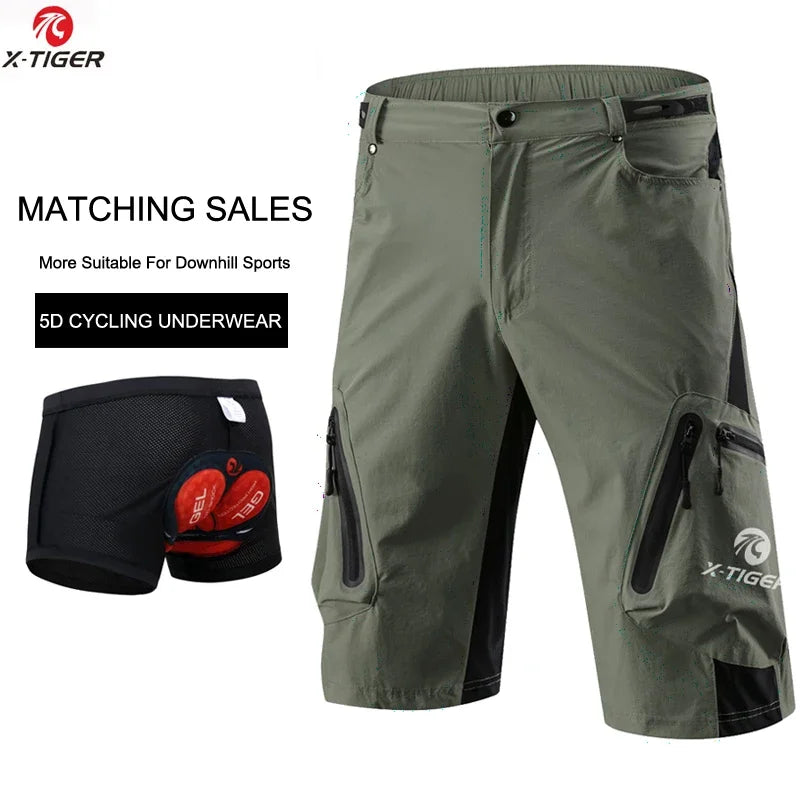 X-TIGERCN Men's Cycling Shorts With 5D Gel Pad