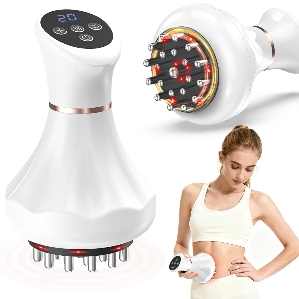 Lymphatic Drainage Massager Anti Cellulite Tool With Heat Vibration