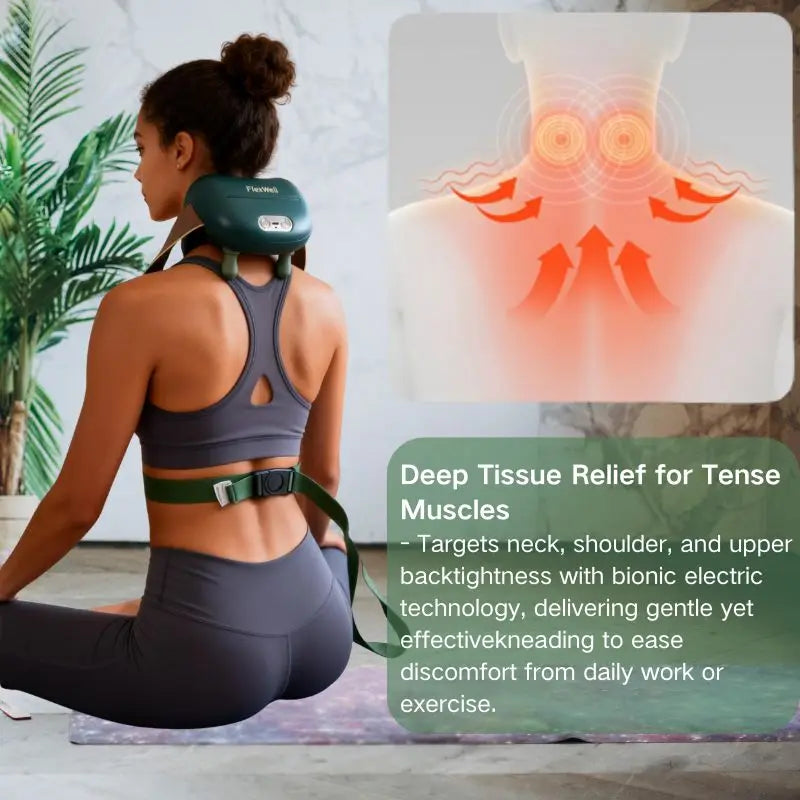 Neck and Shoulder Massager With 4D Kneading Heat Therapy