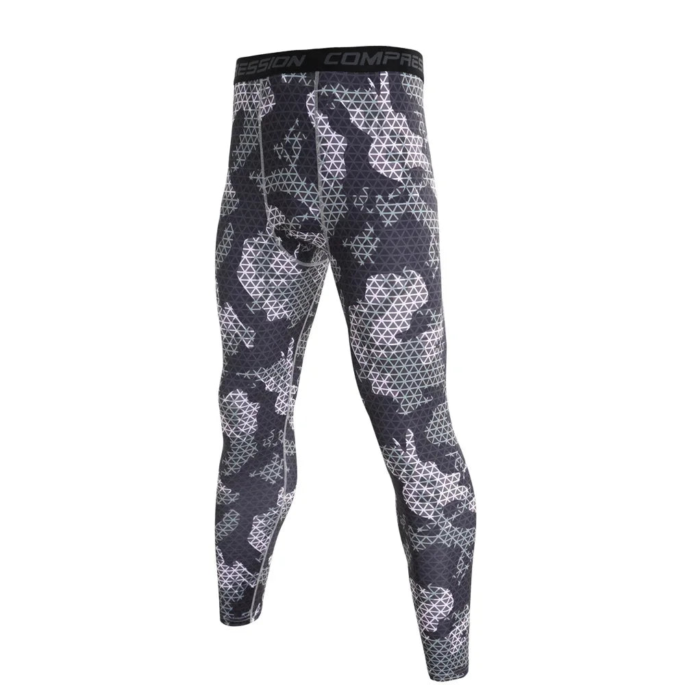 Camouflage Running Leggings For Men And Women Quick Dry