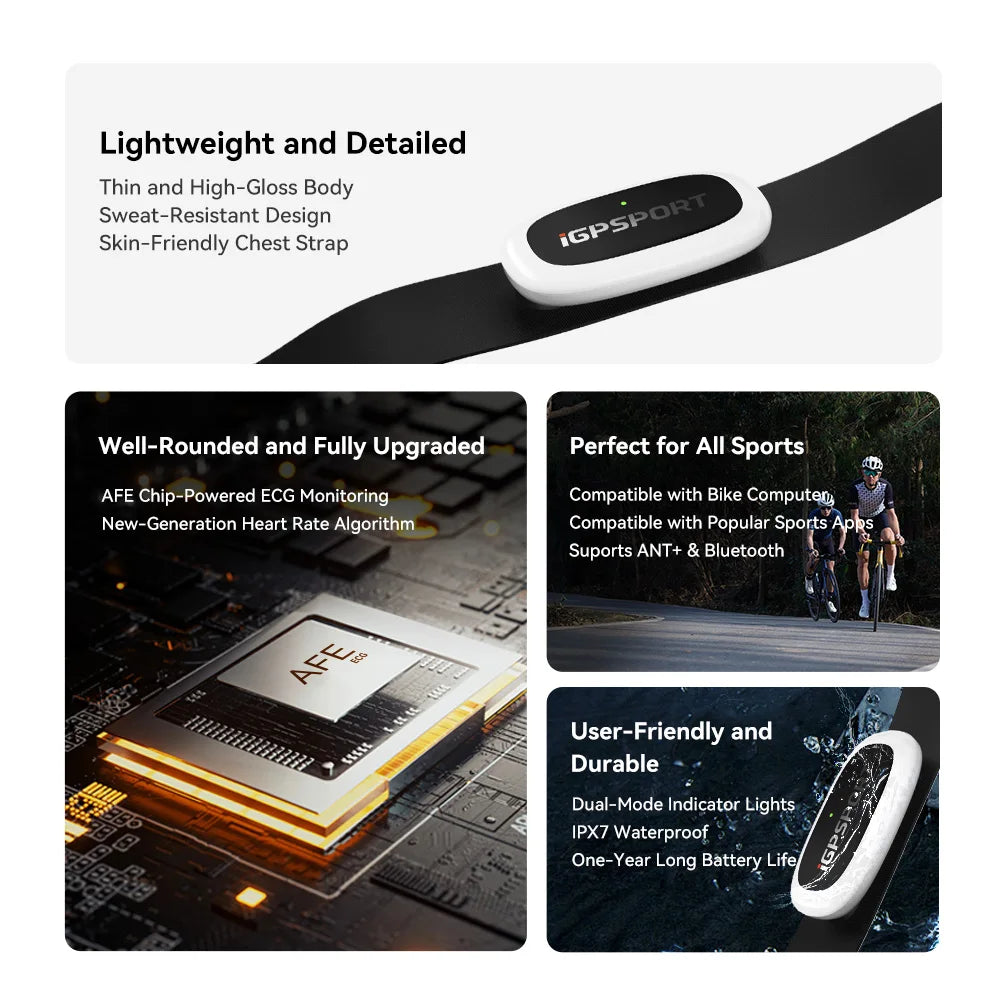 iGPSPORT HR50 Heart Rate Monitor Chest Strap For Gym Cycling