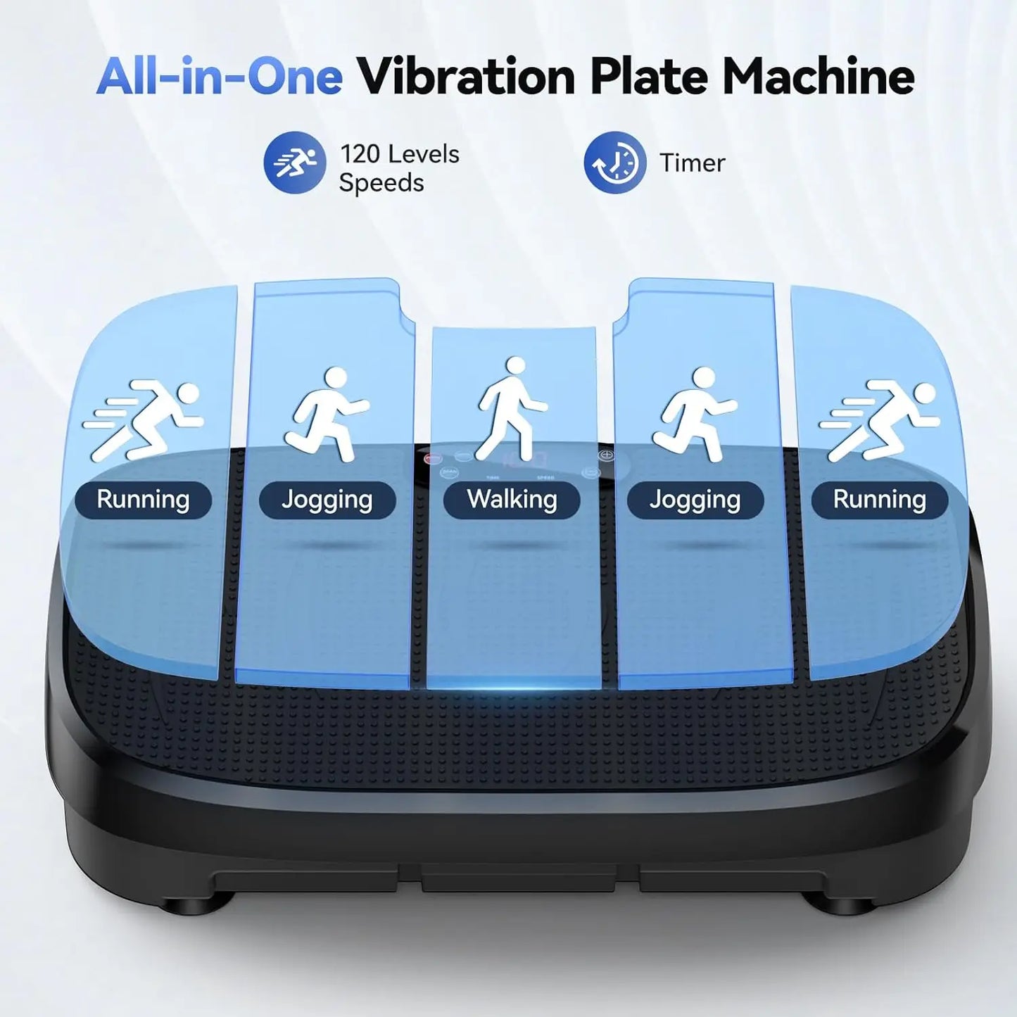 HTM Vibration Plate Fitness Platform 120 Levels Silent Operation