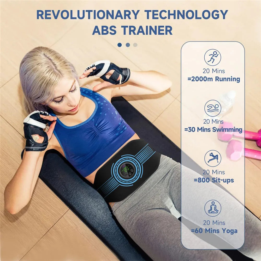Abdominal Toning Belt EMS Muscle Stimulator For Body Slimming