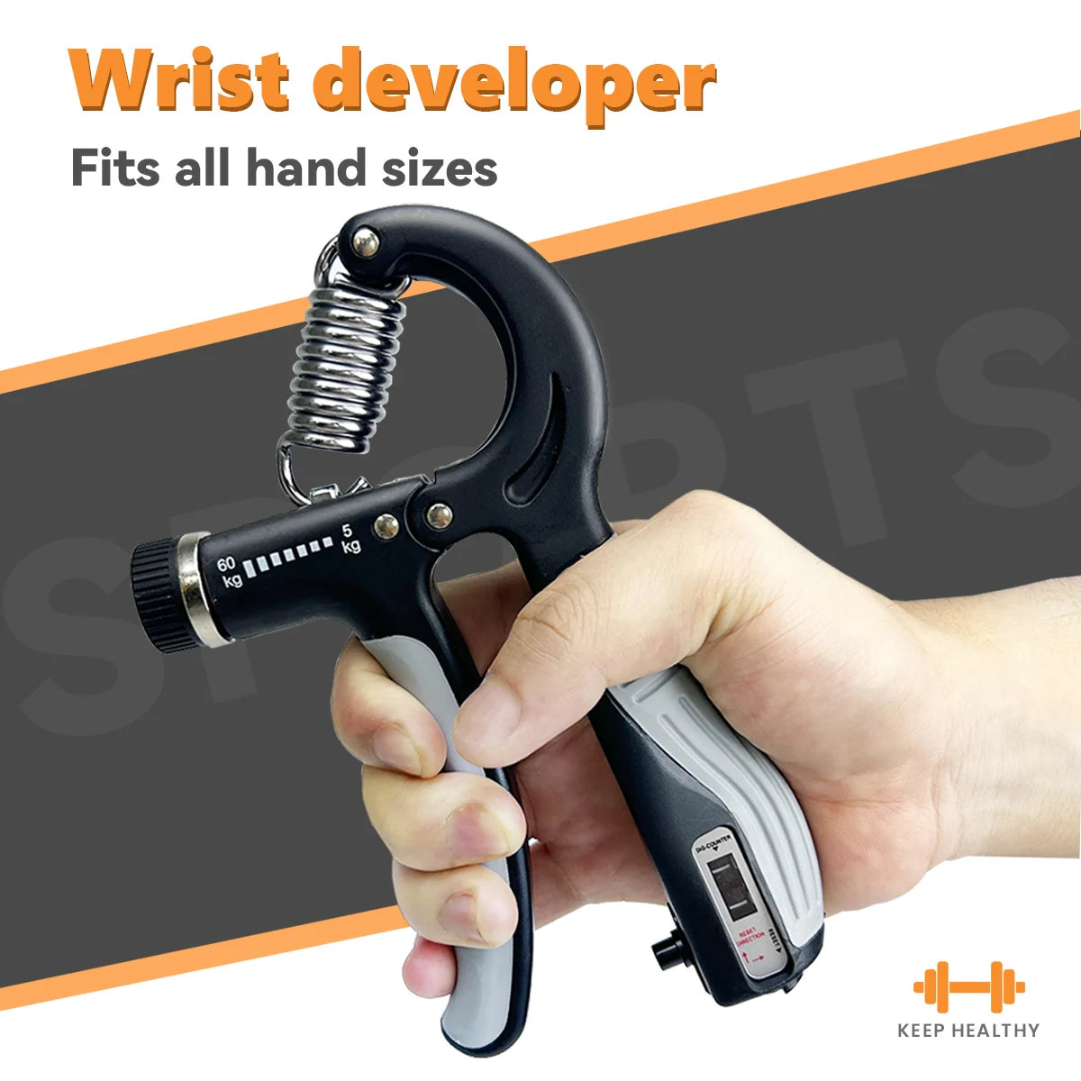 NONE Adjustable Hand Grip Strength Trainer 11-132 Lbs Forearm Rehab