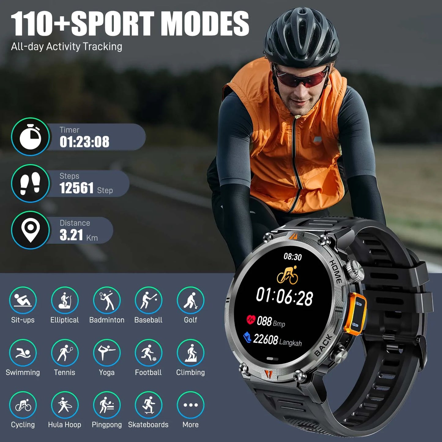 EIGIIS KE3 Smartwatch Bluetooth Call With Health Monitor