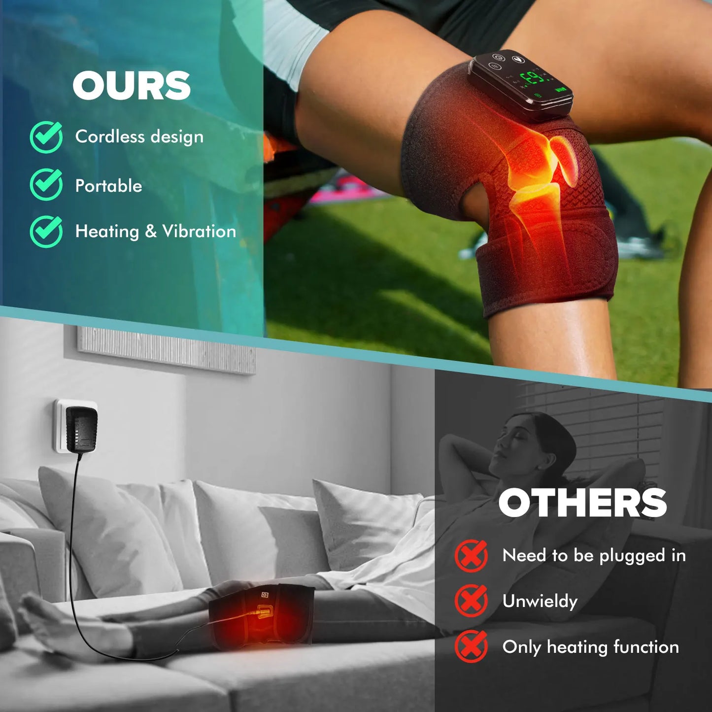 Intelligent Electric Heating Knee Massager With Warm Compress And Vibration