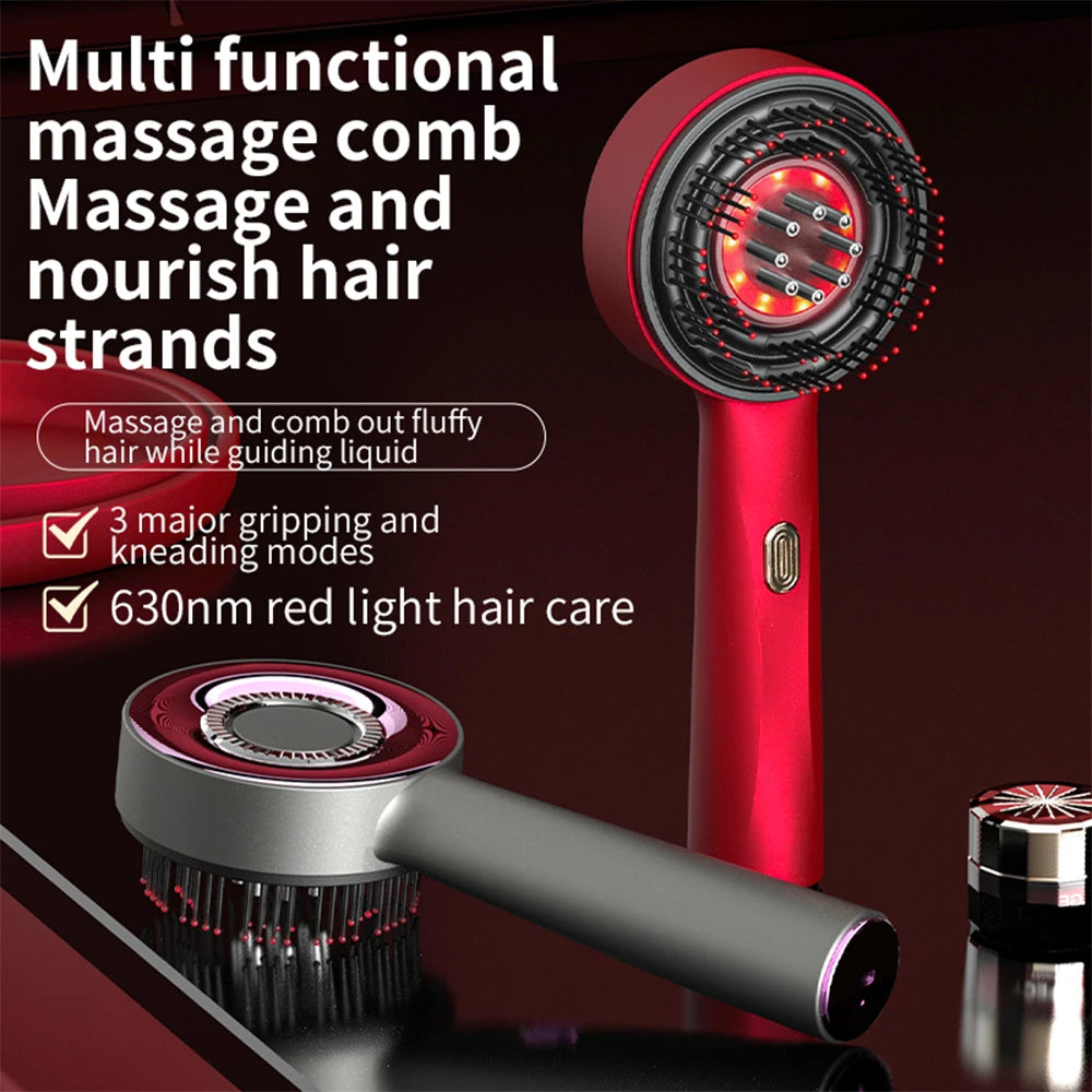 Head Massage Comb With Red Light Therapy For Hair Growth