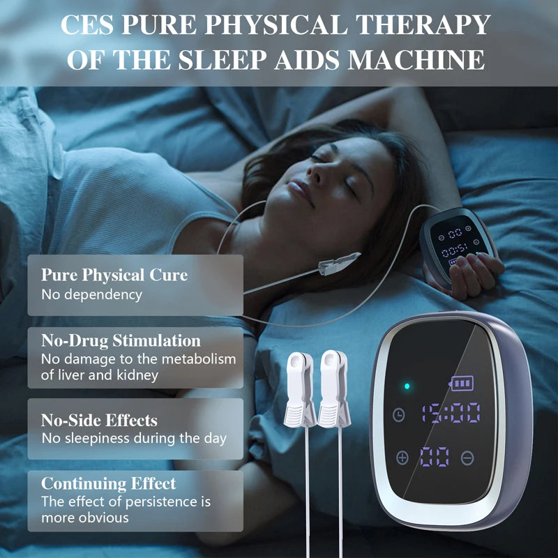Sleep Aid Device Handheld CES Stimulation Therapy 600mAh Insomnia