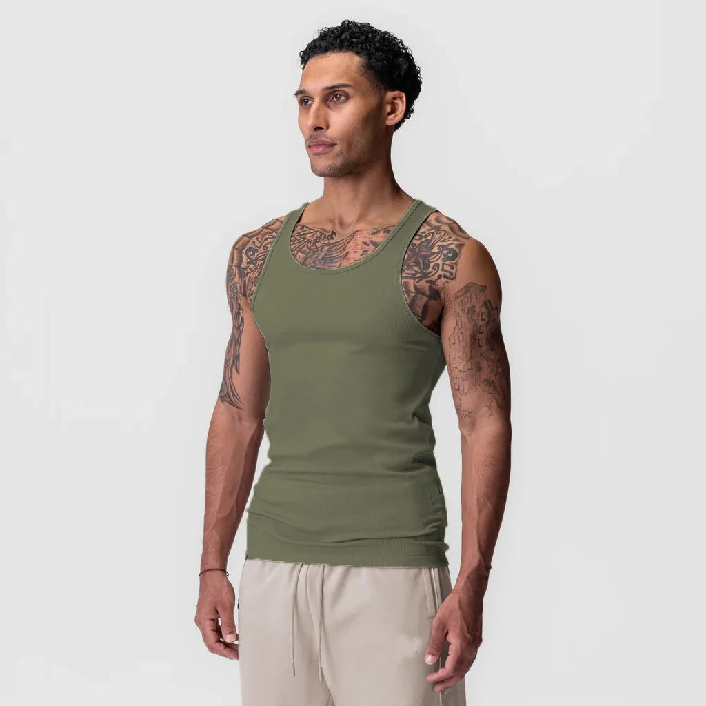 NONECN Mens Fitness Tank Top Breathable Sleeveless Running Vest