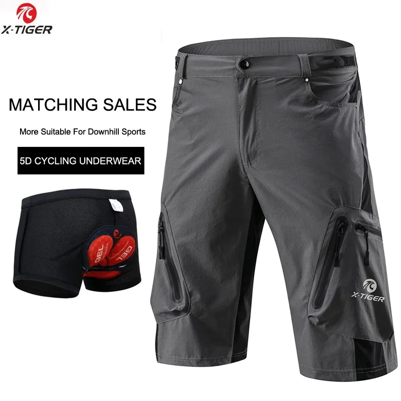 X-TIGERCN Men's Cycling Shorts With 5D Gel Pad