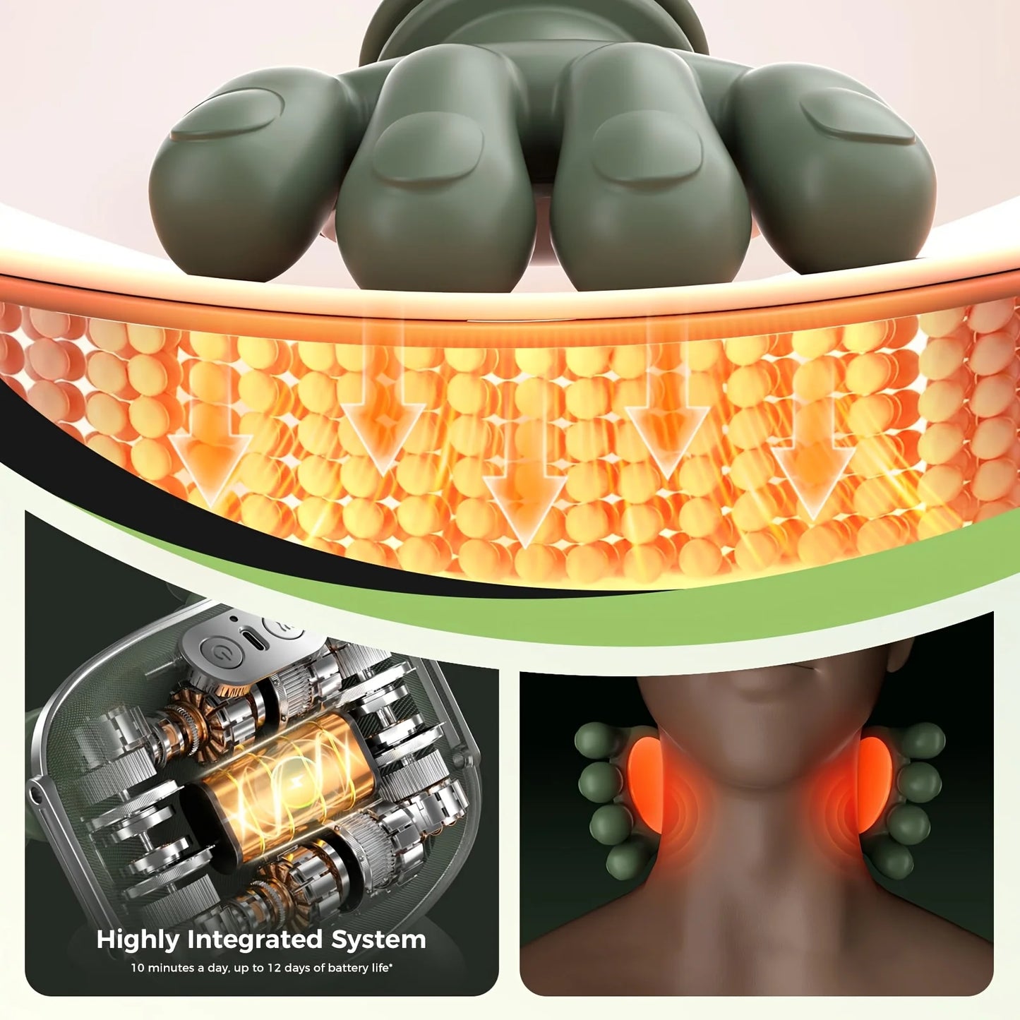 Neck and Shoulder Massager With 4D Kneading Heat Therapy