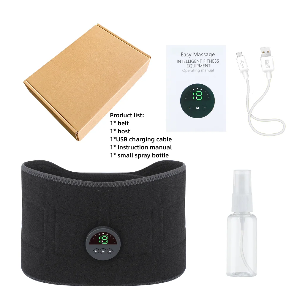 KTS EMS Waist Abdominal Trainer Belt USB Rechargeable Muscle Stimulator