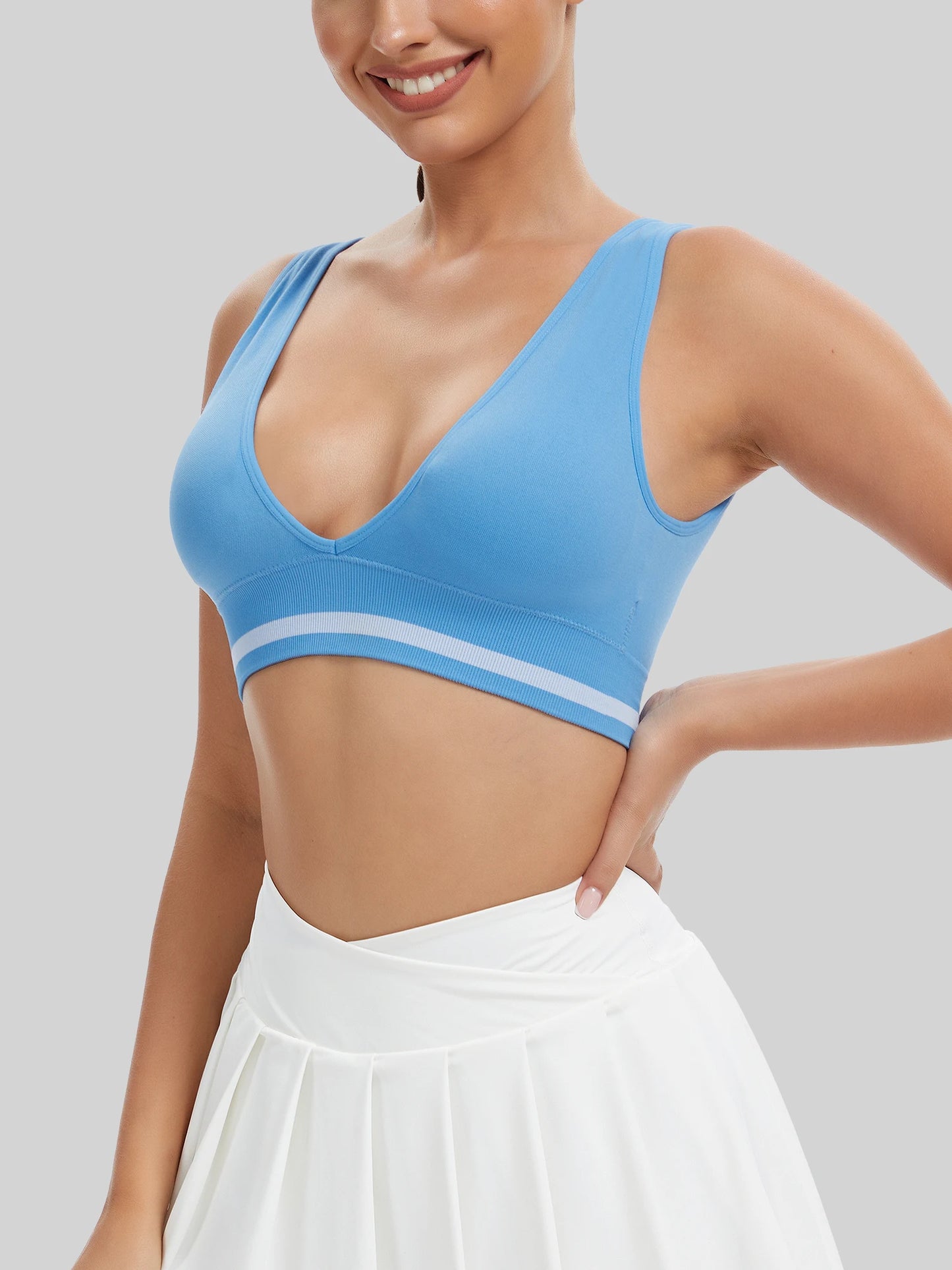 NONECN Backless Sports Bra Moisture Wicking Yoga Tank Top