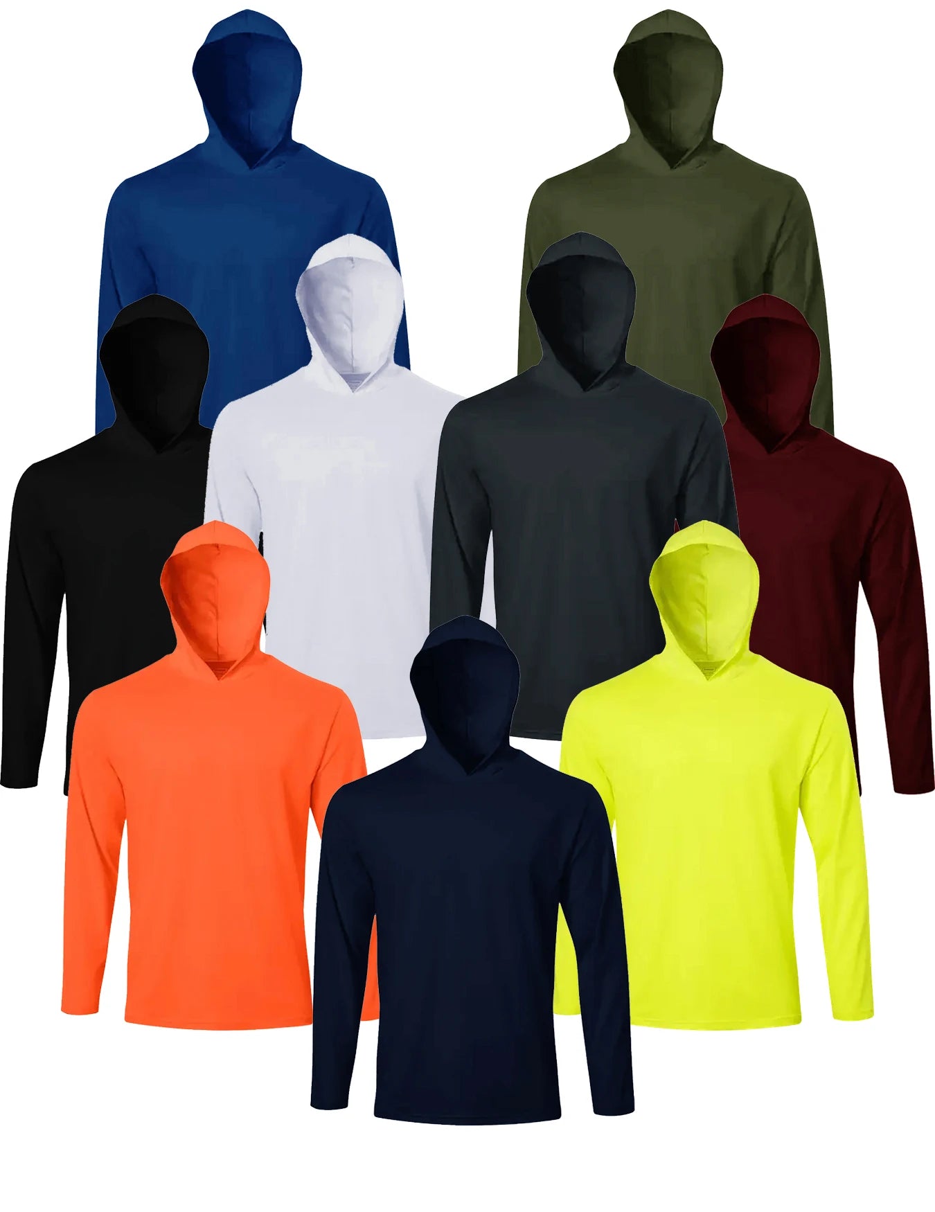 Men's Hooded Quick Dry Long Sleeve T Shirt Polyester