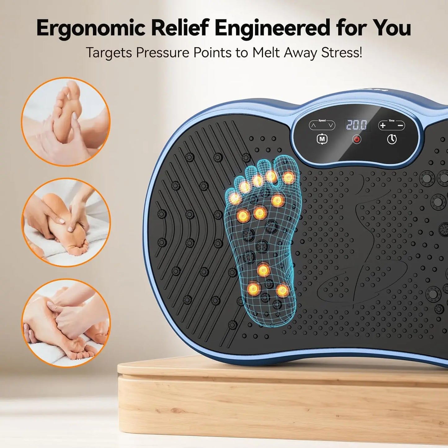 Fitness Vibration Plate With Calorie Tracking And 120 Speed Levels