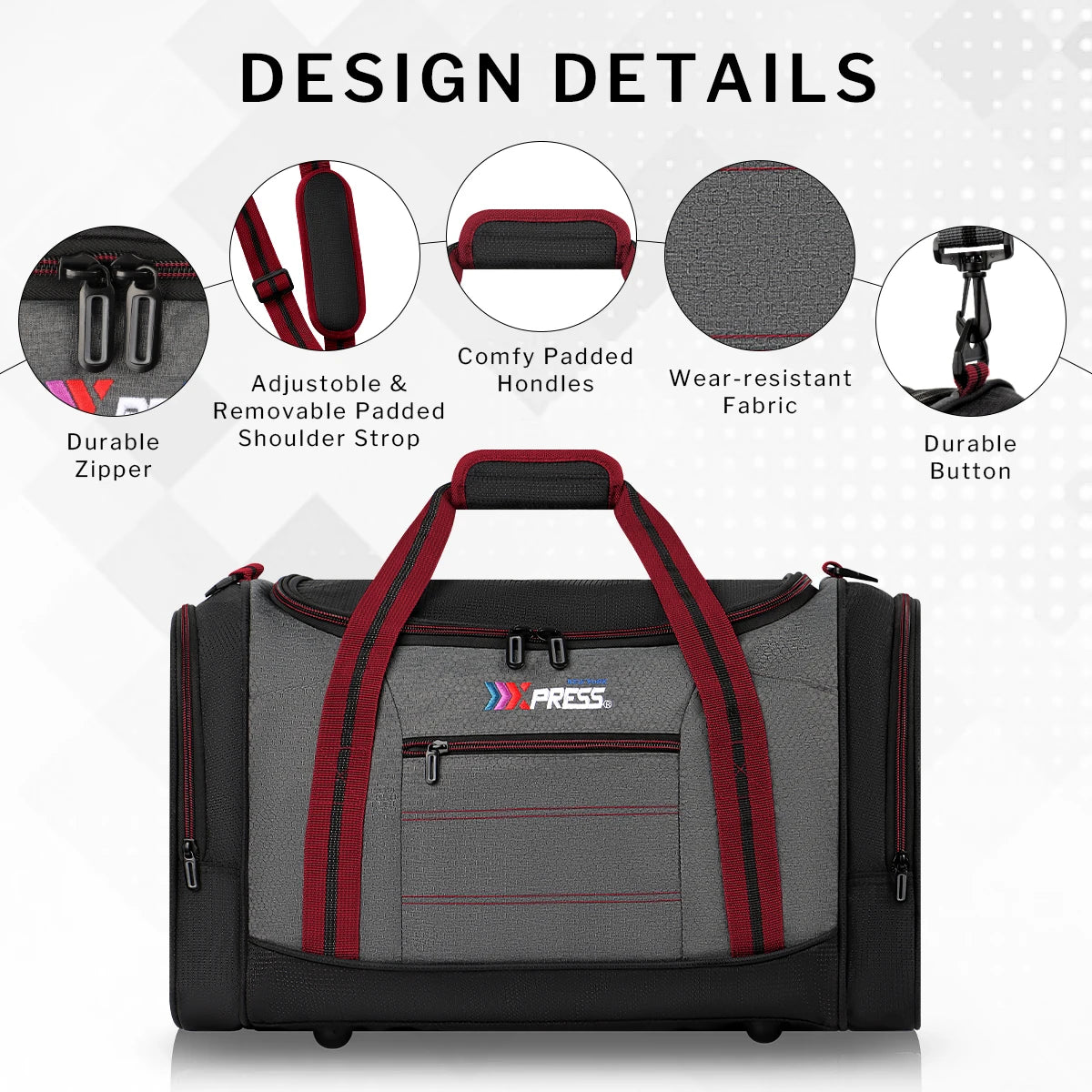 New York XPress Sport Gym Bag Large Capacity Travel Duffel