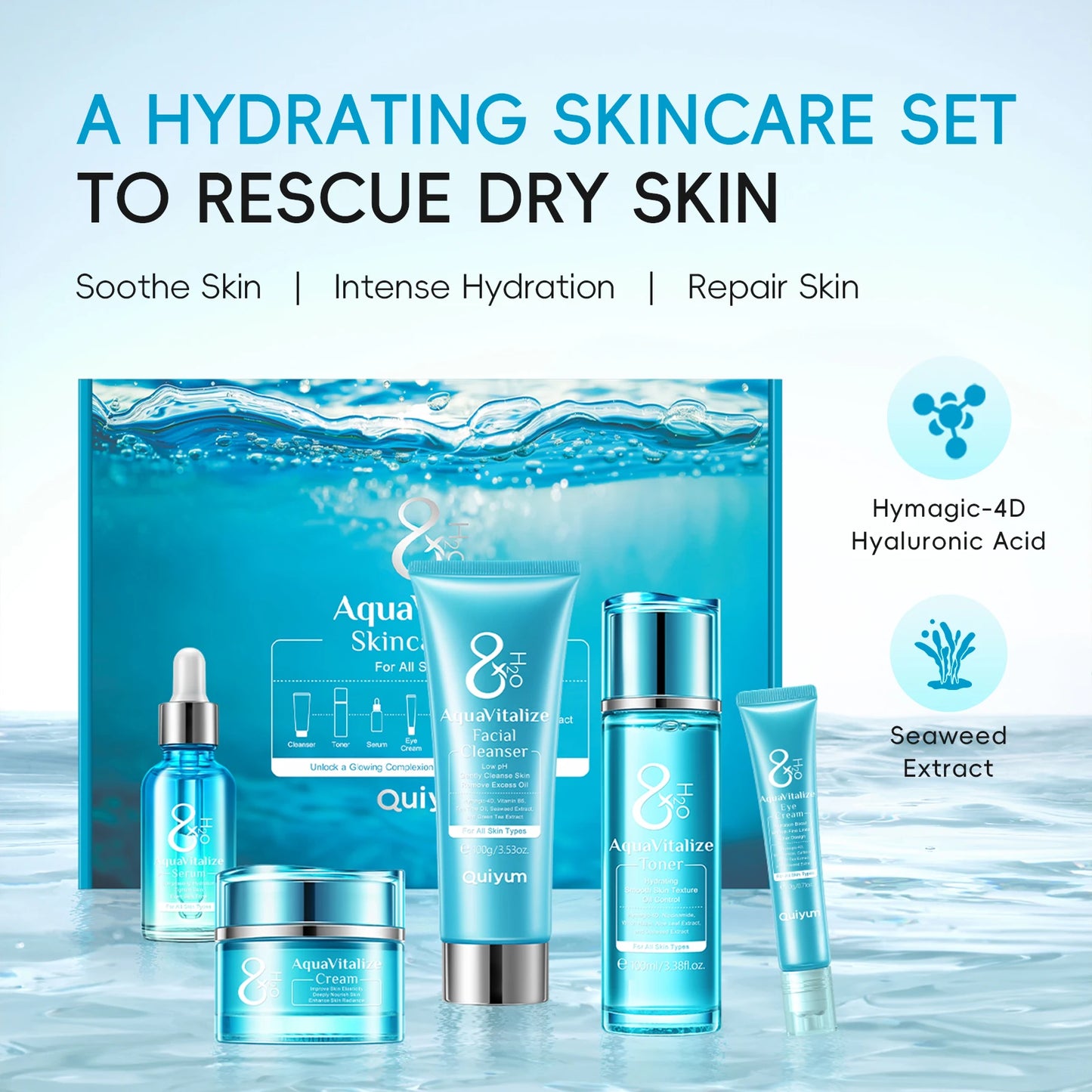 LAIKOU AquaVitalize Skincare Set 5 Piece Deep Hydration Kit