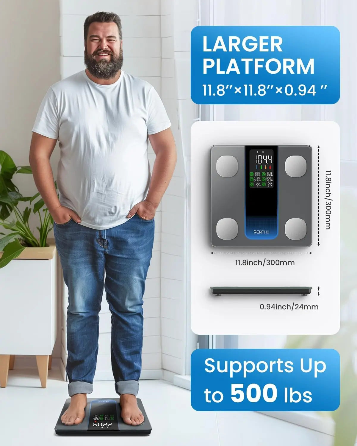 Smart Body Scale With 7 In 1 Display And Bluetooth
