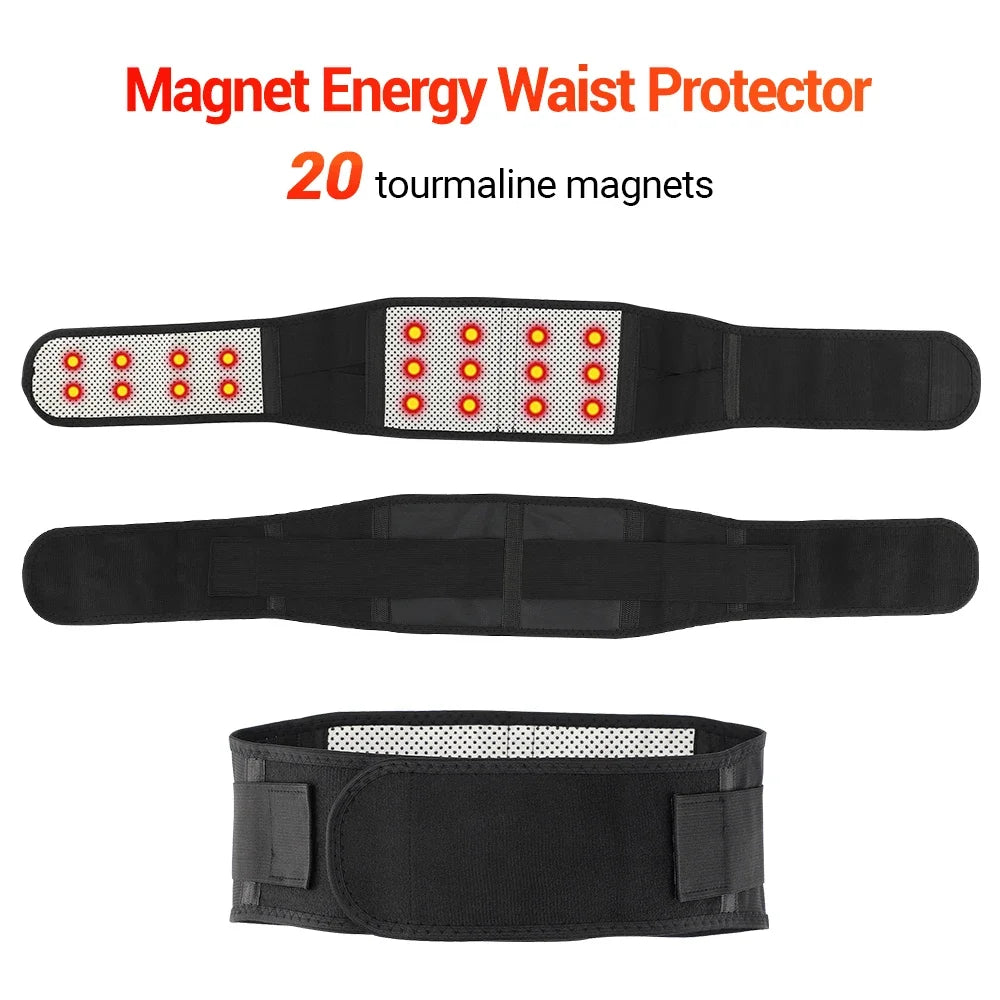 Tourmaline Self Heating Magnetic Back Support Belt Lumbar Relief