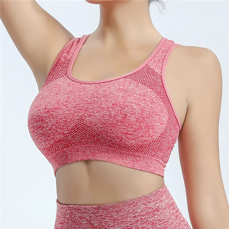 NONECN Women Sports Bra Top Push Up Yoga Running Vest