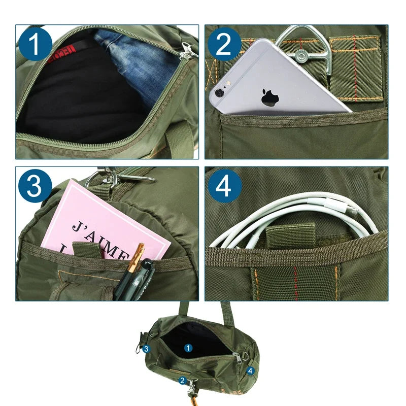 LQARMY Travel Gym Bag Waterproof Fitness Bag