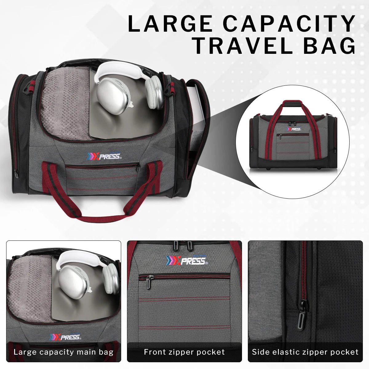 New York XPress Sport Gym Bag Large Capacity Travel Duffel