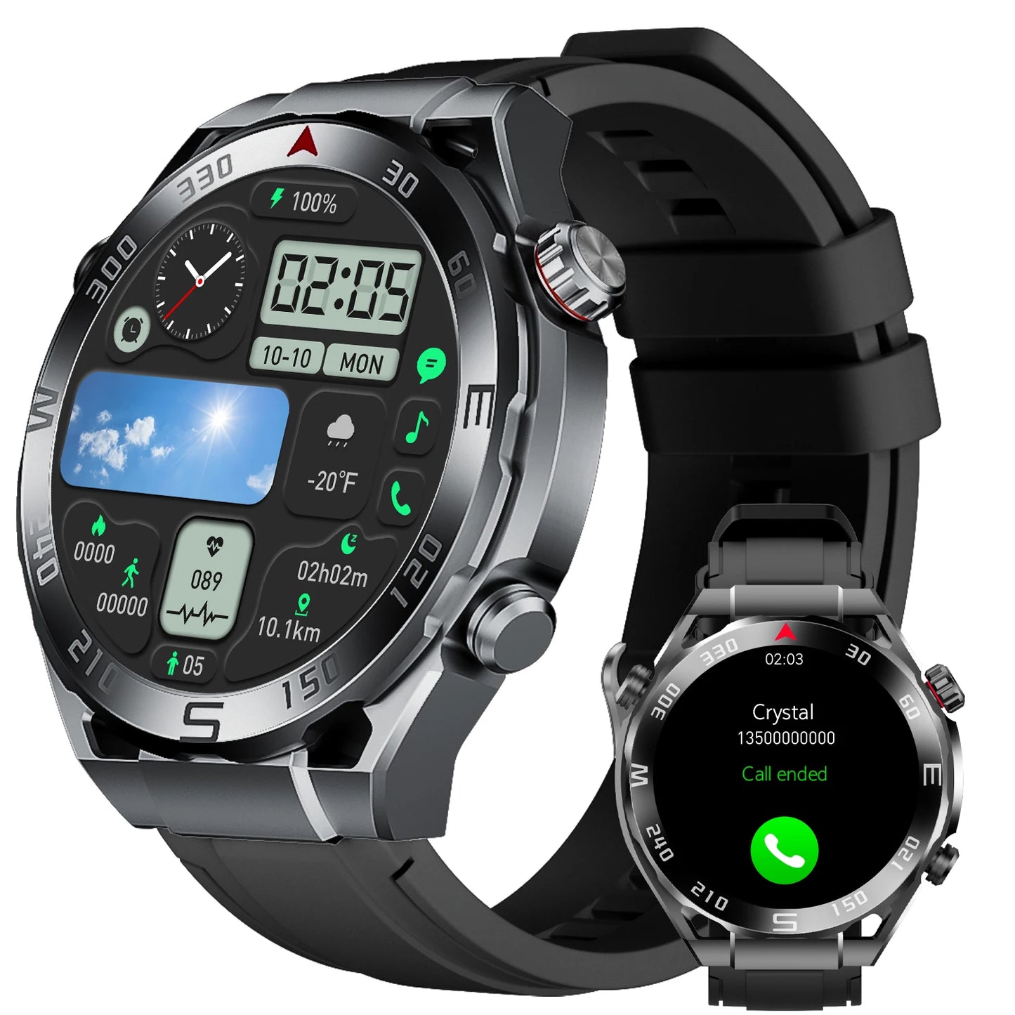 W&O X5 Pro Max Sports Smartwatch Bluetooth Call NFC Monitor