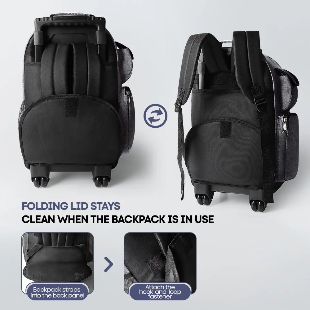 New York XPress Wheeled Travel Backpack Carry On Luggage