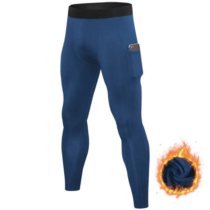 Winter Warm Running Tight Leggings With Fast Dry Compression
