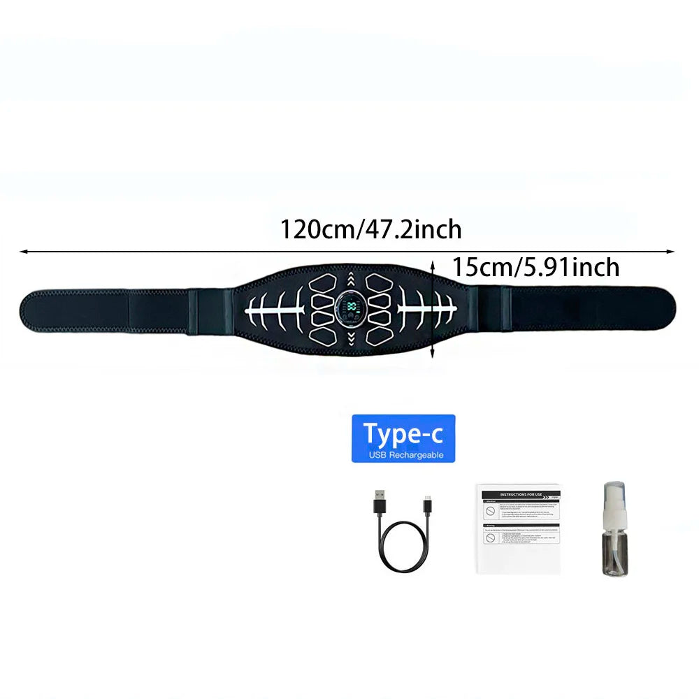 EMS Abdominal Toning Belt Muscle Stimulator Body Massager For Abs