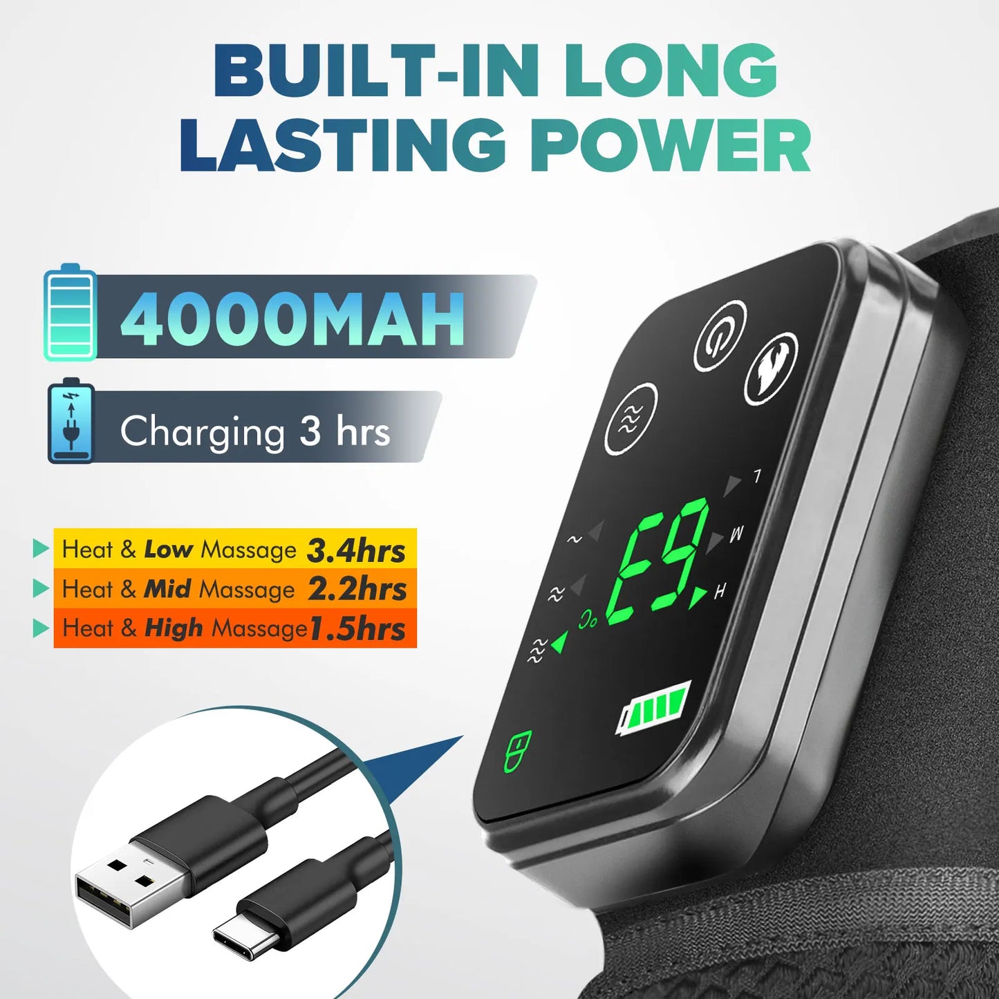 Intelligent Electric Heating Knee Massager With Warm Compress And Vibration