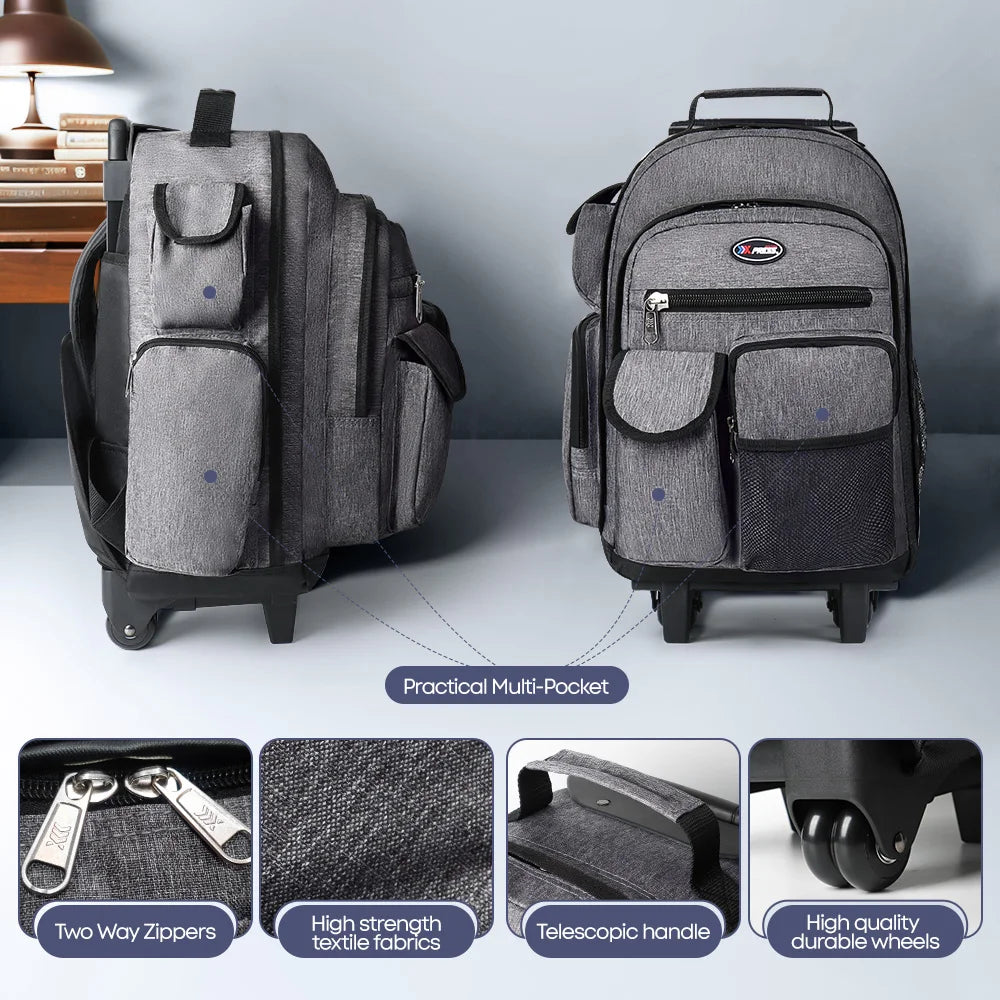 New York XPress Wheeled Travel Backpack Carry On Luggage