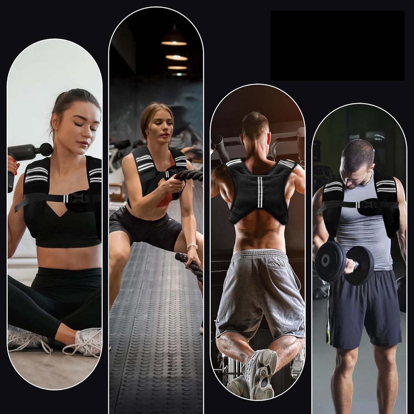 Weight Vest With Reflective Stripe For Workout And Running