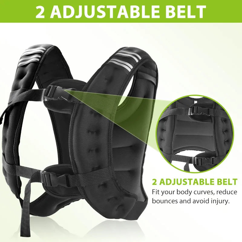 Weight Vest With Reflective Stripe For Workout And Running