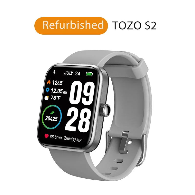 TOZO S2 Smartwatch Refurbished 5ATM Waterproof With Alexa