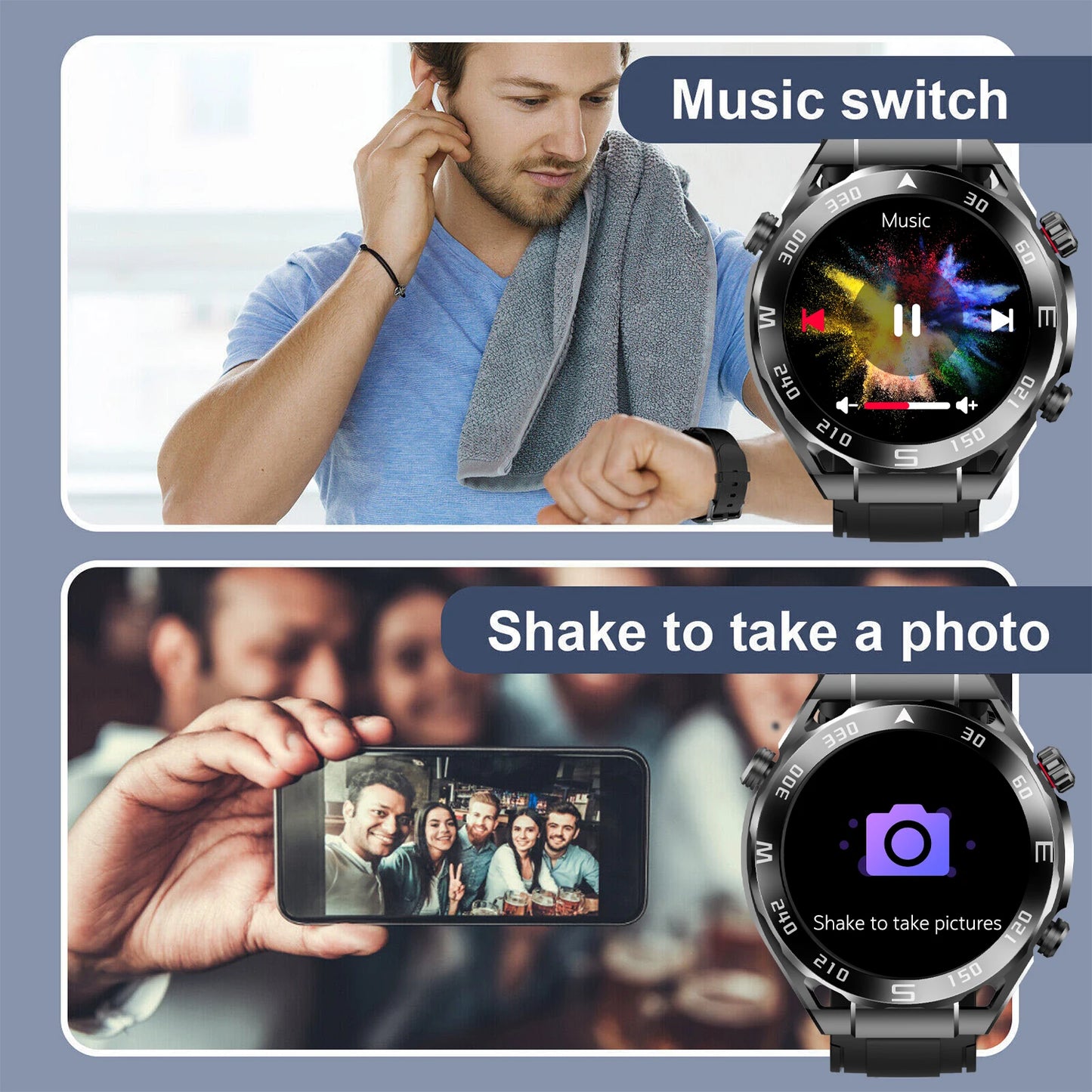 W&O X5 Pro Max Sports Smartwatch Bluetooth Call NFC Monitor