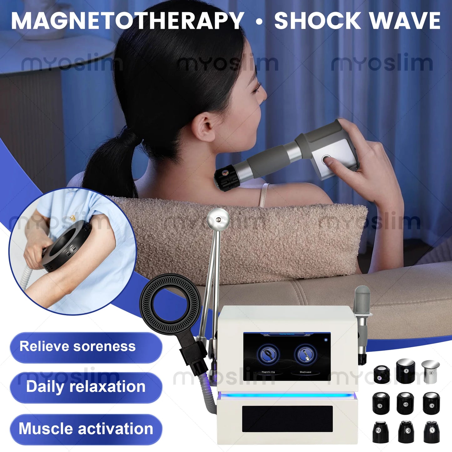 Portable EMTT PEMF Therapy Device for Pain Relief and Sports Injuries