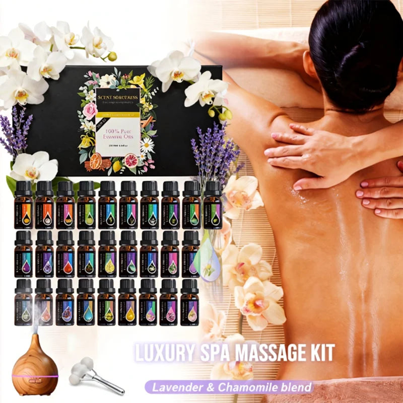 Scent Sorceress Essential Oil Set Lavender Eucalyptus Orange Lemon