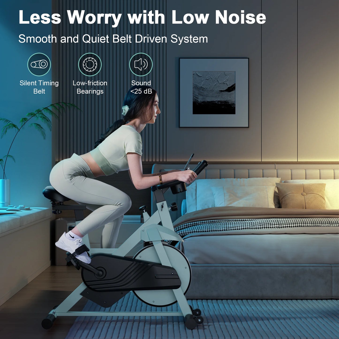 Superun 32-Level Magnetic Resistance Exercise Bike For Home Workout